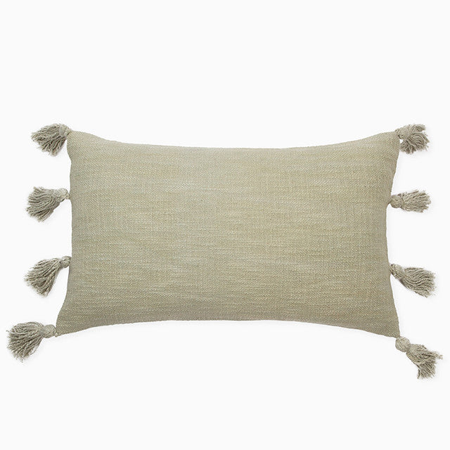 MEVAK LIVING - Funda de cojín de algodón con pompones M/Joy Petite